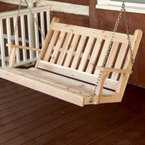 Traditional English Porch Swing - Cedar-0